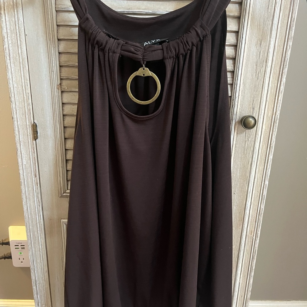 ALYX Brown Sleeveless Dress with Ring Detail
